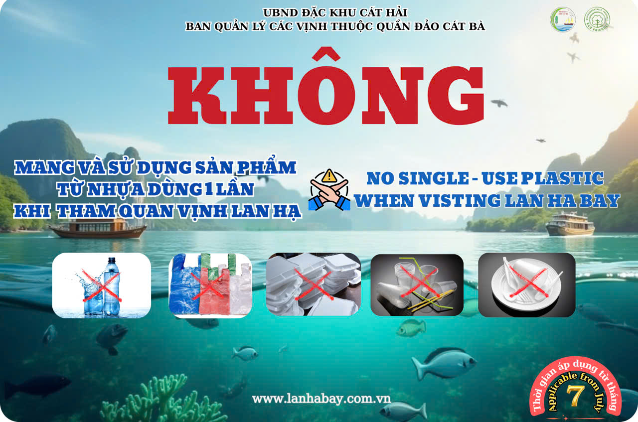 CÁT BÀ - ĐIỂM ĐẾN NÓI KHÔNG VỚI NHỰA DÙNG MỘT LẦN